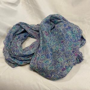 Blue and purple infinity scarf